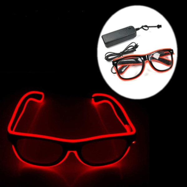 EL-johto Neon Rave -lasit, loistavat vilkkuvia LED-aurinkolaseja