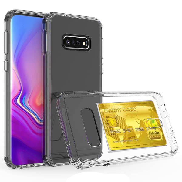 TG Samsung Galaxy S10 - Skal med Kortlomme Transparent/Gennemsigtig