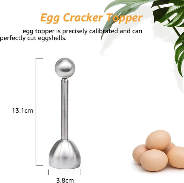 Eggeskallkutter - Rustfritt stål - Eggeskjærere - Eggeskallåpner - Eggehodekutter - Eggetopper - Eggeskallfjerner - Eggeskjærer - Kjøkkenutstyr