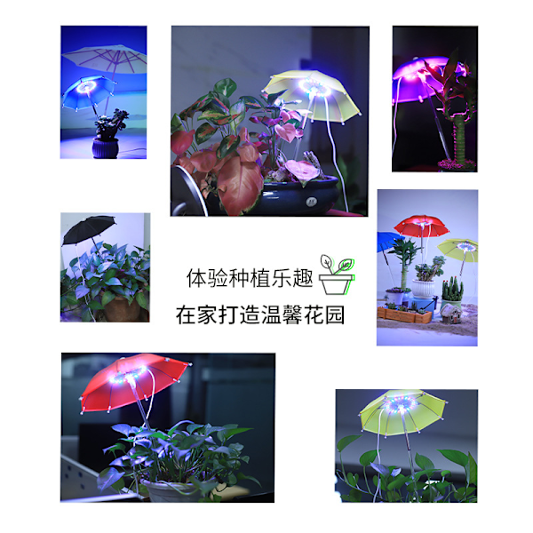 Enkel ny USB-växtlampa LED-växtlampa för hemmet inomhus, fyllnadsljus för blommor i kruka, solskydd blue Direct plug basic model