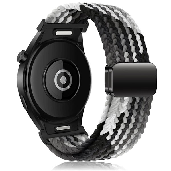 Flätat armband för Samsung Galaxy Watch 6 4 classic/5 Pro 45mm 47mm 43mm 44mm 40mm Magnetiskt armband utan luckor Galaxy watch 6 band Svart smart Black clever 4 classic 42mm 46mm