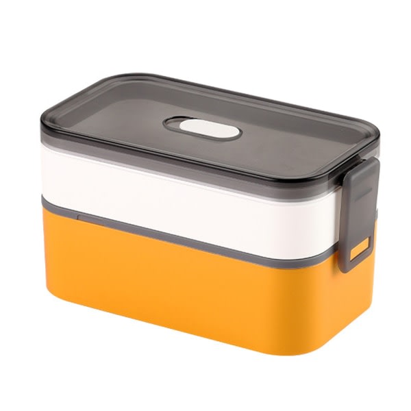 TG Bentobox, doublelagers bentobox, lunchbeh?llare, flerlagers Vit og orange