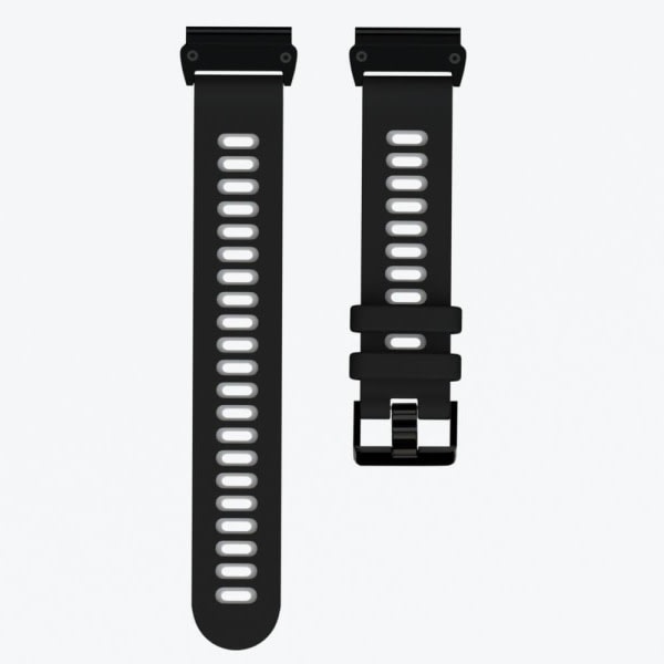 Silikonarmbånd Sort & Grå til Garmin Fenix ​​5X/6X Sort, Grå