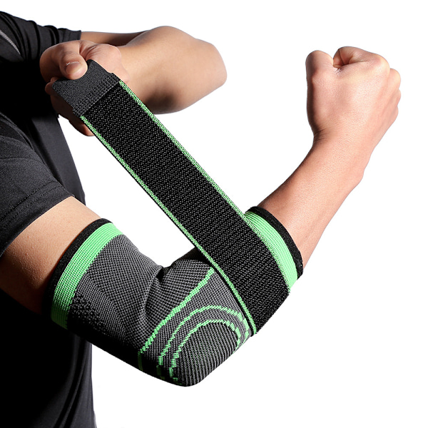 Albuestøtte Støtte Kompresjonsarm Tennis Golfere Artritt grønn green XL