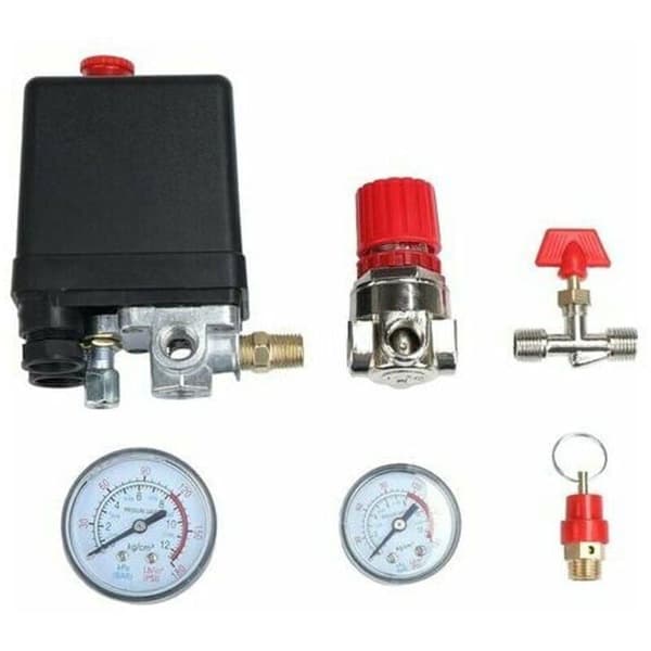 Luftkompressor trykafbryderventil trykafbryder luftkompressor med trykmåler regulator..DEBUNS