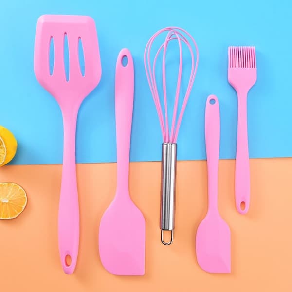 Silicone Scraper Cake Spatula Egg Whisk Baking Tools 5 pcs_yux