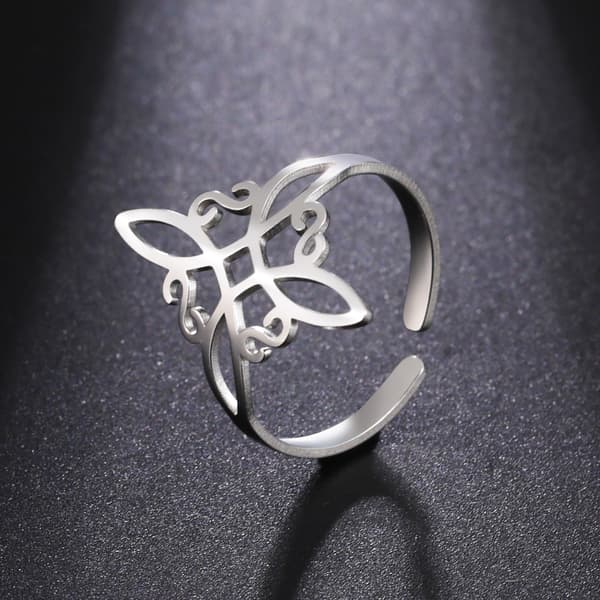 Stiligg ring i rustfritt stål Silver Sølv