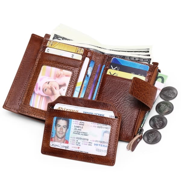 Mode plånbok män med RFID kort plånbok plånbok