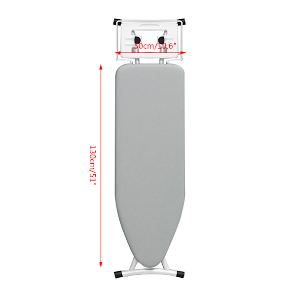 Polyester Strykbrädeöverdrag Högtemperaturbeständig Dubbellager Strykbrädeöverdrag Grå Gray 130*50cm