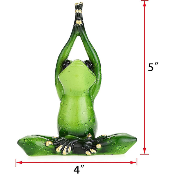 Resin Trädgårdsstaty Grodastaty Samlarstaty Groda Yogastaty Utomhus- och inomhusdekoration