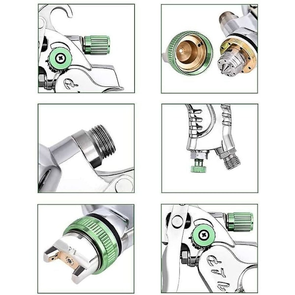 Professionel Højtryks Lak Sprøjtepistol Airbrush Sæt Gravity Feed HVLP Pneumatisk Lakpistol 600CC 1.4MM/1.7MM/2.0MM 3 Størrelse Dyser