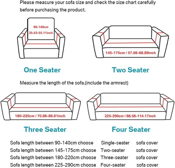 Sofföverdrag, soffskydd elastiskt tyg tryckt fåtölj Loveseat soffa Settee sofföverdrag, 2-sits_yux