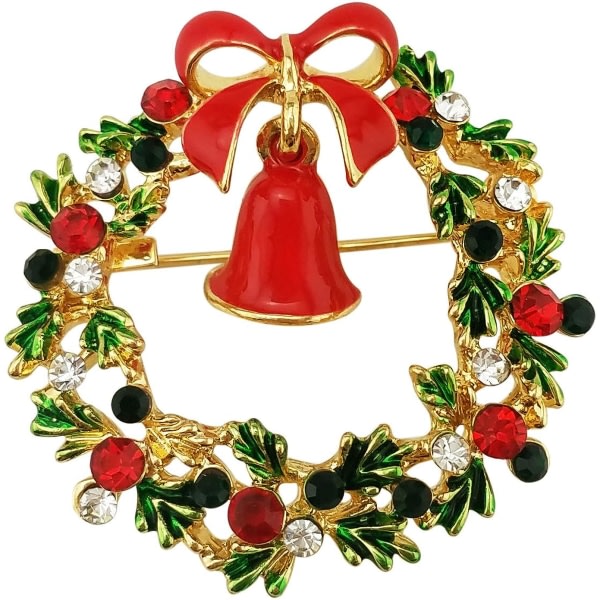 Galaxy garland bell jul färgglada brosch strass rosett målning pin tillbehör