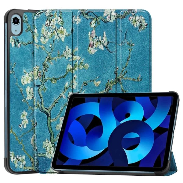 Apple iPad 10.9 2022 Slim fit trifold etui - Blossom flerfarget