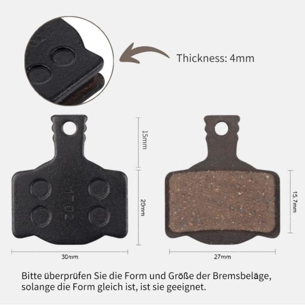 Galaxy 4 par Sykkel Skivebremsbelegg Resin Sykkelskive Bremsbelegg for Magura MT2 / 4/6/8 DK-17