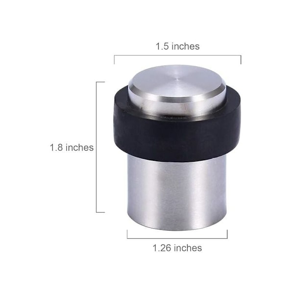 10 X Rustfritt Stål 4.5cm Gulv Dørstopper Dørstopper..DEBUNS