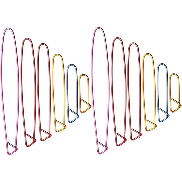 12 st stygnhållare, aluminium metall säkerhetsnål stickor Krok för DIY