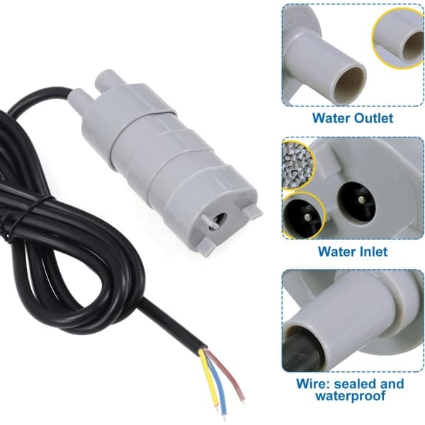 CDQ Submersibel Vattenpump, 12V 840L/H Submersibel Vattenpump