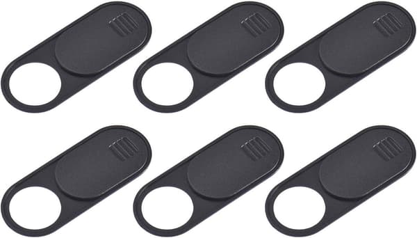 Webcam-cover 0,77 mm ultratynd skyder, kamerabeskyttelse til bærbar computer, tablet, smartphone, hjemmekontor og rejser, sort