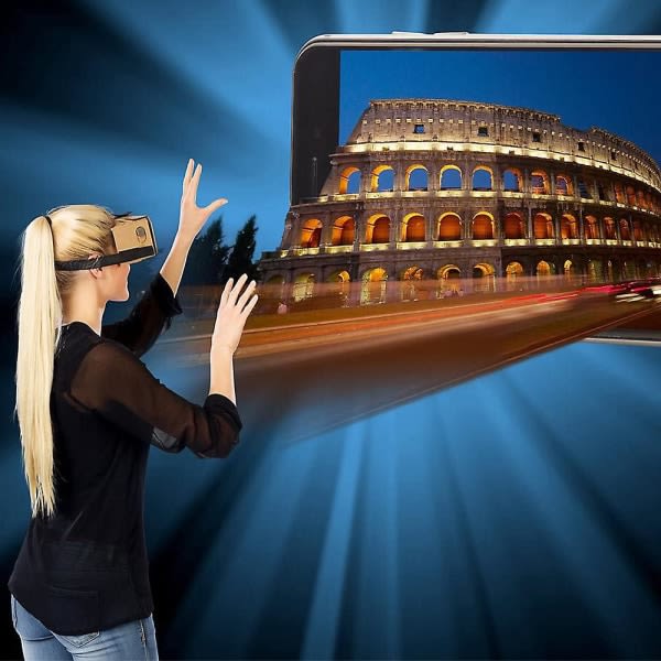 Kartong glasögon papper vr glasögon virtuaalitodellisuus 3dvr matkapuhelin magic pegel