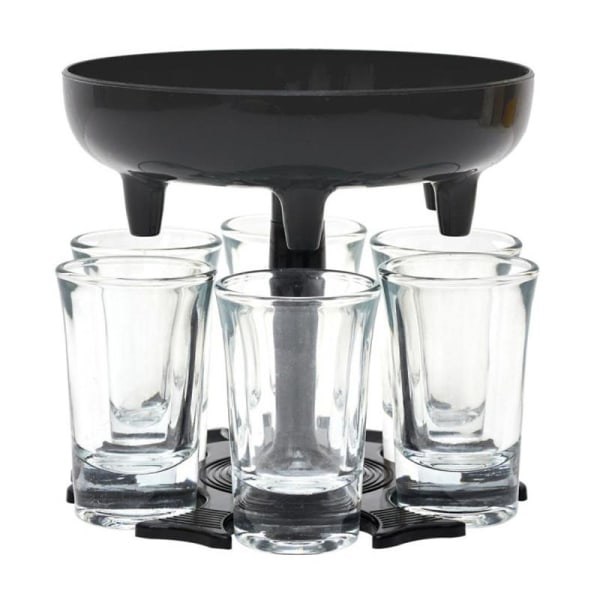 TG Dispenser med 6 Shotglas Sort