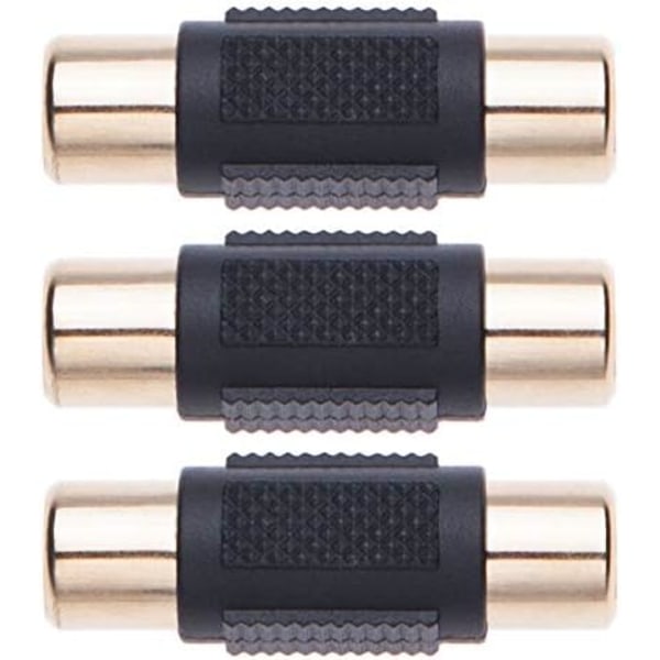 TG (3-pakk) RCA-sovitin Keple Extension Cable Jack Converter F:ltä