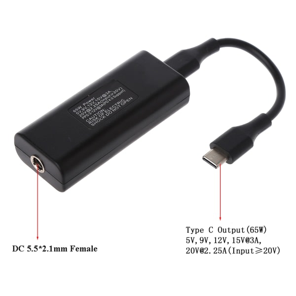 USB Typ C-strömadapterkonverterare för DC 7,4x5,0 7,9x5,5 4,5x3,0 mm kontaktuttag C