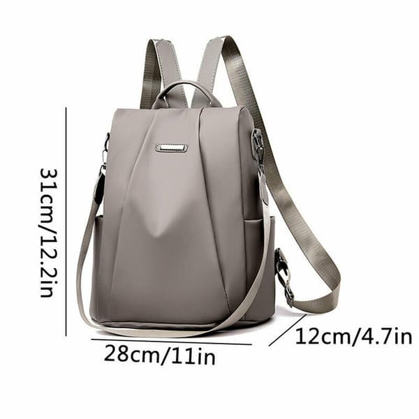 Anti-theft Backpack Waterproof Backpack Shoulder Bag BLACK - black