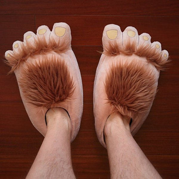 Unisex Vuxen Hobbitfötter Tofflor Halfing Plysch Tofflor