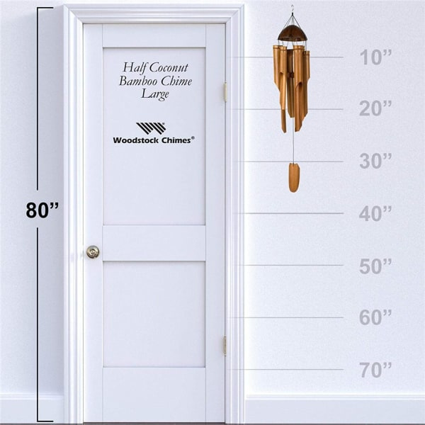 80 cm suuri tuulikello Feng Shui puutarha sääkestävä