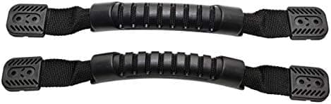 Kano/Kajak Støbt Webbing Håndtag med Endestykker (Pakke med 2) Sort Sort Sort