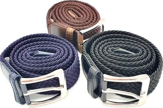 3-pack elastiska flätade stretchbälten för män, vävt bälte med stiftspänne, 3,5 cm brett 140 cm, svart, brunt, blått