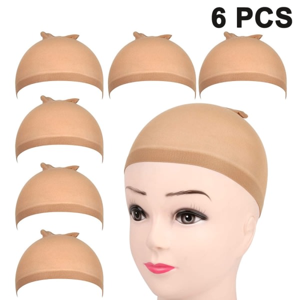 TG 6 st Stretchy Wig Caps - Bekvämt och säkert hårskydd