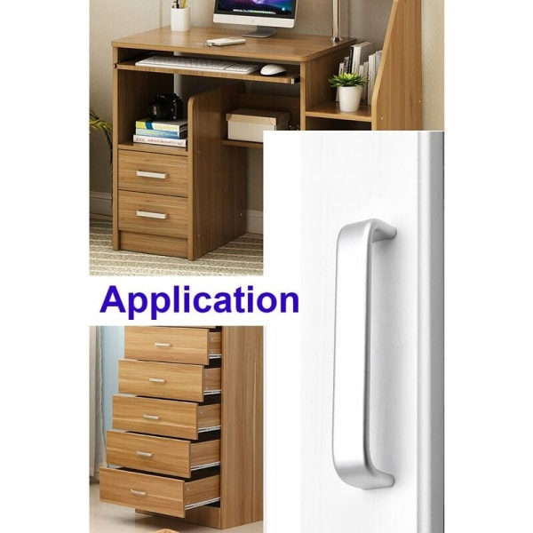 Galaxy Aluminiumlegering Skapsdørhåndtak Solid Romaluminium (hul 96 hull 10 stk) Universal Kjøkkenskap