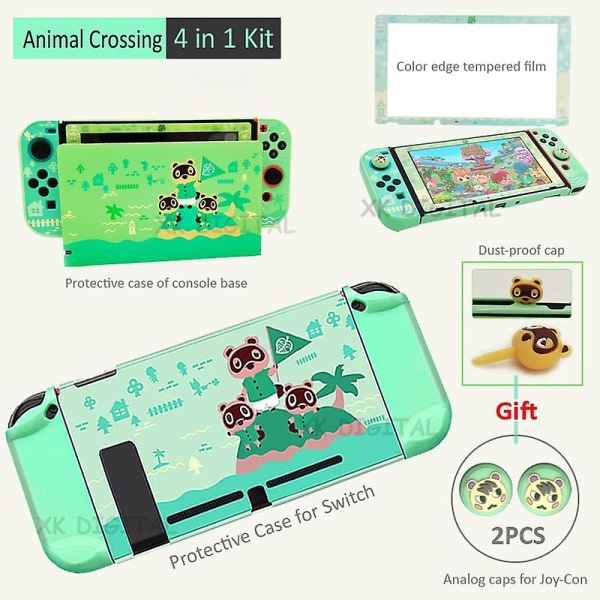 Nintendo Switch -kotelo Animal Crossing Nintend Switch PC -kotelo Ohut kuori Pehmeä kotelo Ns Switch TarvikkeetC