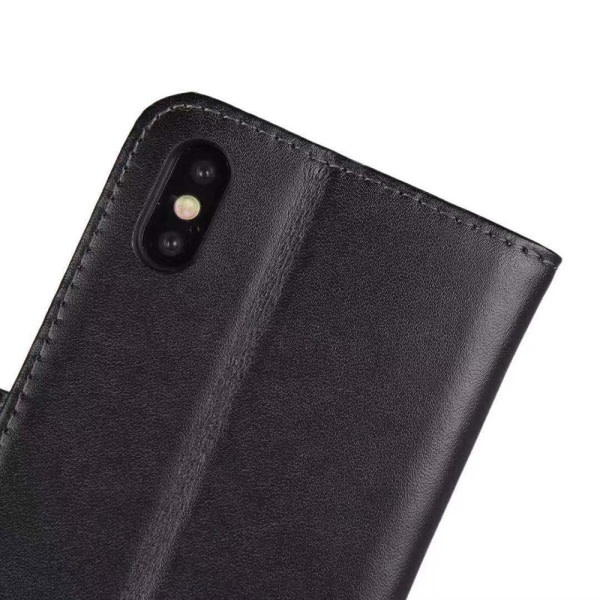 TG Stilfuldt Læder Pungetui - iPhone XS MAX (Floveme) Sort