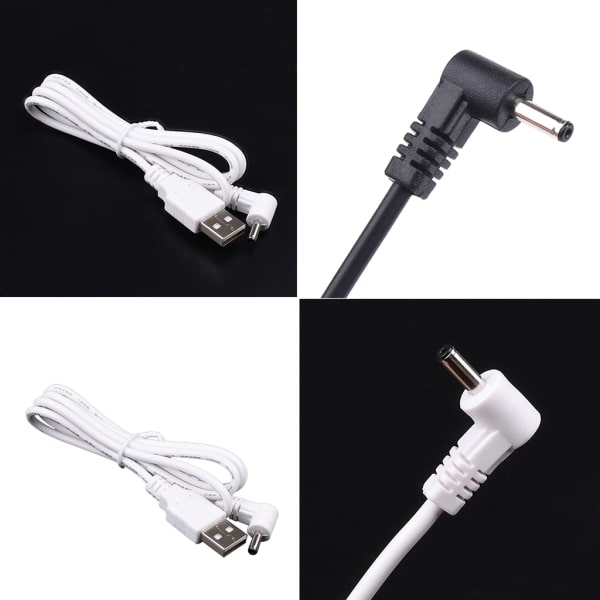 3,3 fot/1 m USB-hane till DC 3,5 x 1,35 mm 5V power-anslutningskabel USB till DC 5V power USB till DC power-kabel Vit