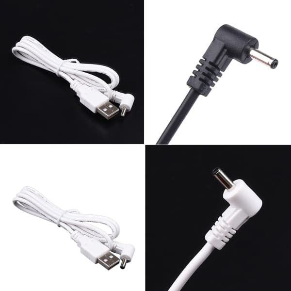 3,3 fot/1m USB hane til DC 3,5x1,35 mm 5V strømkontaktkabel USB til DC 5V strøm USB til DC strøm hvit