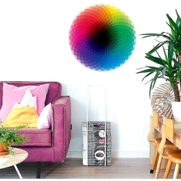 Pyöreä Gradienttiväri Rainbow-palapeli 1000 osaa aikuisille