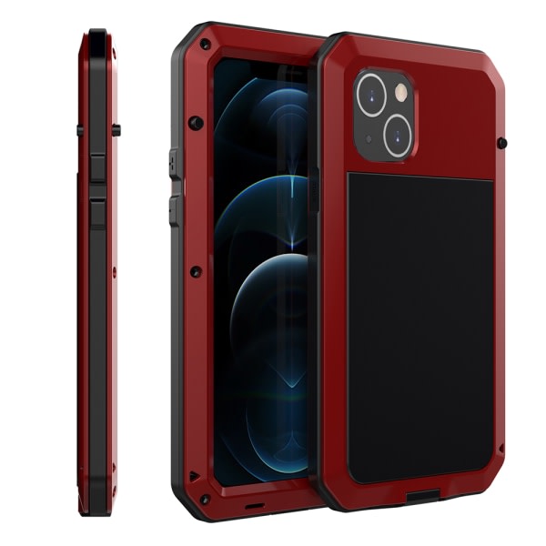 TG iPhone 13 Mini - Integrert EXXO-Skyddsfodral i Aluminium Röd