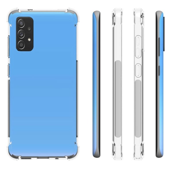 TG Samsung Galaxy A52 - Stødabsorberende Floveme Silikon Cover Transparent/Gennemsigtig