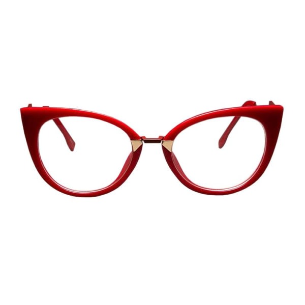 TG Anti Blue Light-Glasögon, Cat Eye - Röd Röd one size