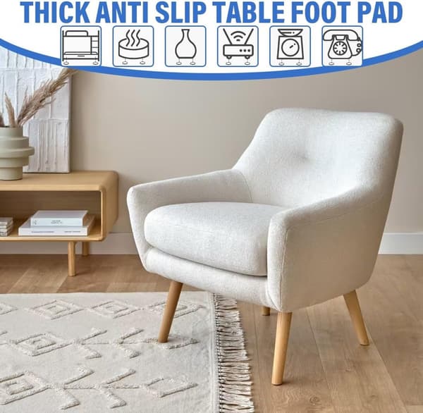 48 stk. - 20*3 mm - møbelbeskyttere - selvklebende puter - stolputer - møbelputer - beskyttelsesputer
