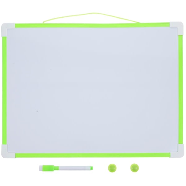 1 sett dobbeltsidig whiteboardtavla raderbart meddelande skrivet tavla for hjemmekontor (40X30X1CM, grønn)