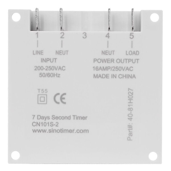 1 stk. cn101a LCD Tidsbryter 12V 110V 220V Tidsrelé Gatelys Display Panel Strømtimer (220V), fra DEBUNS
