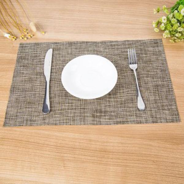 Bordstabletter (set med 4), Halkfria bordstabletter, Slitstarka PVC Brun