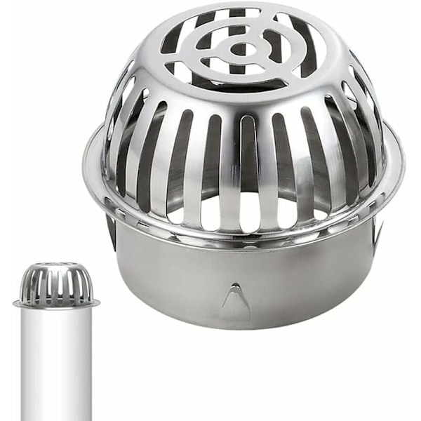 (Diameter: 110 mm) Stuprörsskydd av 304 rostfritt stål – Rännskydd – Lövfångarfilter för takrör, löv, mossa
