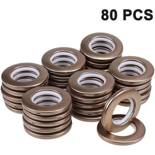 80 st Gardinringar, Gardinöglor, Klämmor Innerdiameter 46 mm DIY-ringar för Fönstergardin, Duschdraperi, Omklädningsrumsdörrgardiner