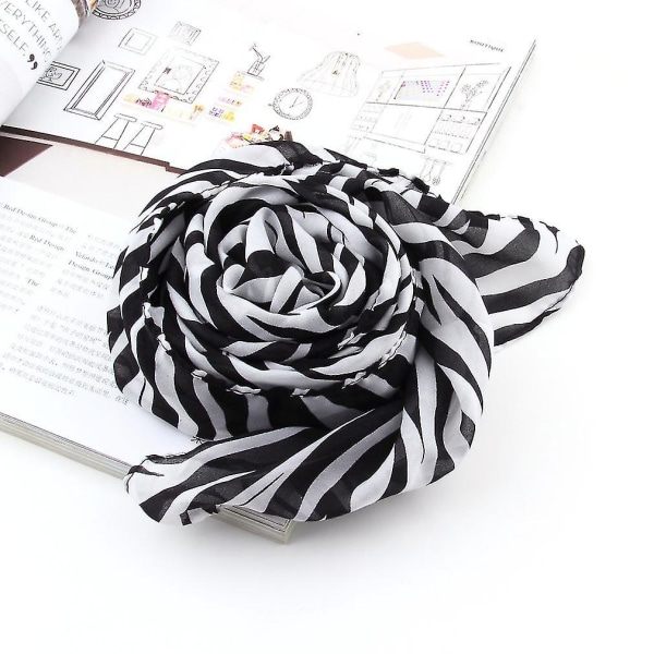Mjuk Smoothsummer Style Kvinnor Flickor Chiffong Lång Tryckt Scarf Sjal