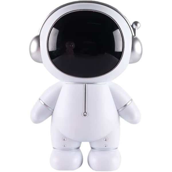 Astronaut Spargris Myntbank Spaceman Sparb?ssa Astronautfigur Inredning Desktop Skulptur Staty (sølv)